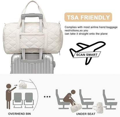 BLUBOON Duffle Bag Girls Kids Cute Gym Bag with Shoes Compartment & Wet Separation Waterproof Sports Overnight Travel Bag