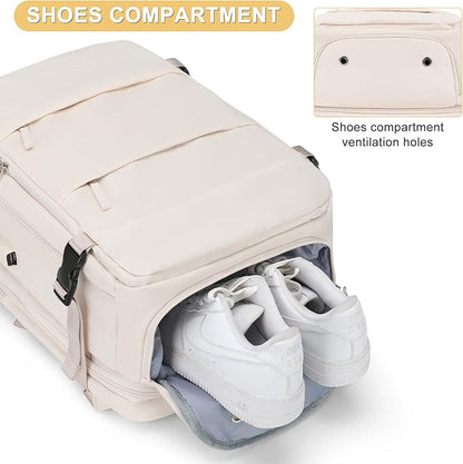 Casual Backpack Traveling Backpack, A-beige, Expandable, Travel Backpacks