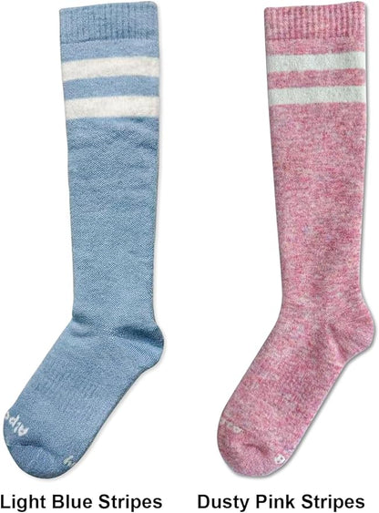 Alpaca Wool Heavyweight Knee High Compression Socks, Thick Winter Thermal Warm Soft Circulation Travel Flying