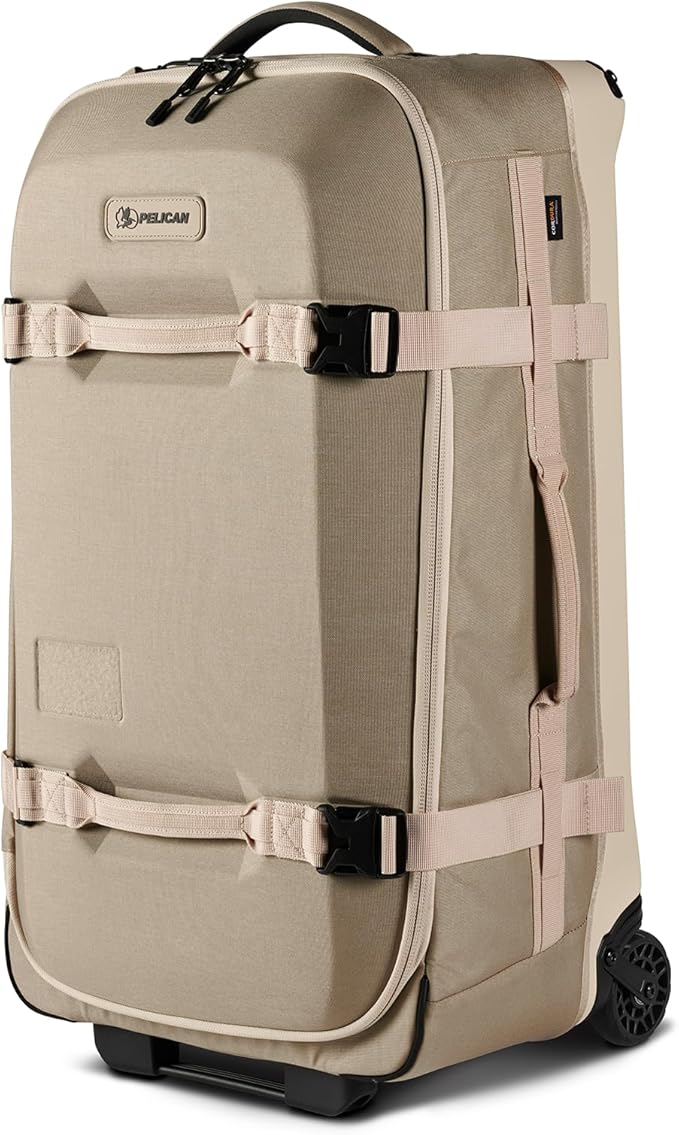 Pelican Aegis Luggage - Check in Duffel Bag with Wheels - 28 Inch Suitcase with Wheels (Sand)