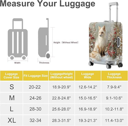 FOREVER QUEEN Gradient Fox Luggage Cover Suitcase Protector Suitcase Cover Anti-Scratch,Stretchable Bag Cover Washable Durable Polyester