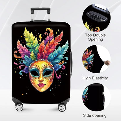 ANNA QUEEN Travel Luggage Cover Suitcase Protector Suitcase Cover Anti-Scratch,Stretchable Bag Cover Washable Durable Polyester with Elastic Hem with Zipper Closure