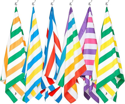 Dock & Bay Beach Towel - Quick Dry, Sand Free - Compact, Lightweight - 100% Recycled - Includes Bag - Summer - Unicorn Waves - Large (160x90cm, 63x35)