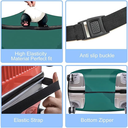 Asian Panda Luggage Cover – Cute Bear Print Suitcase Protector, Perfect Travel Gift for Panda Lovers Visiting China, Fits 24"-26 Suitcase,M,Panda