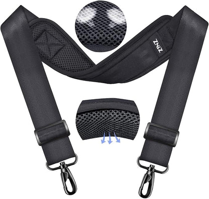 ZINZ 79.5" Universal Strap with Ultra-Thick Fixed Breathable Pad - Adjustable Heavy-Duty Shoulder Strap for Laptop, Crossbody, Luggage, Gym, Camera Bag and More - D01G01