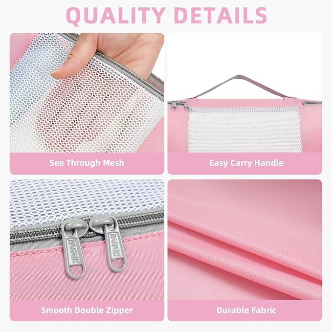 BAGAIL 6 Set/8 Set/10 Set Packing Cubes Various Sizes Packing Organizer for Travel Accessories Luggage Carry On Suitcase