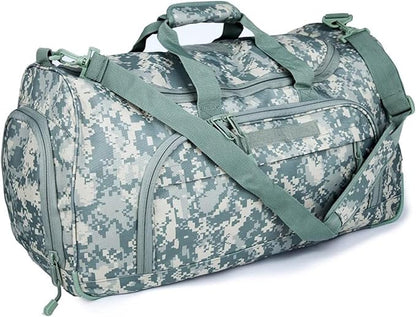 Gym Bag Duffle Bags for Men Women with Shoes Compartment Sport Weekend Travel Overnight Carry On Bag for Tactical Military Travel Work Out Bags (2.0 ACU)
