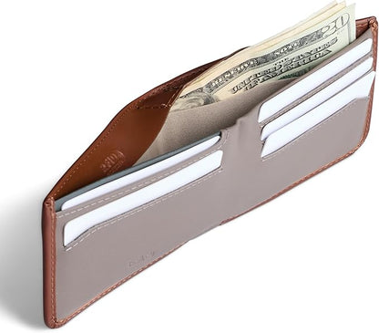 Bellroy Hide & Seek Wallet (Slim Leather Bifold Design, RFID Protected, Holds 5-12 Cards, Coin Pouch, Flat Note Section, Hidden Pocket)