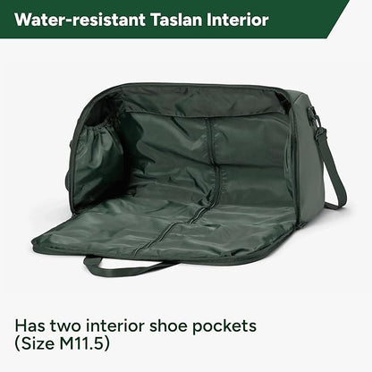 Halfday Convertible 2-in-1 Garment Duffel Weekender Bag 40L | Wrinkle-Free Travel, Hanging Suit Compartment, Shoe Pockets, Trolley Sleeve. Durable & Water-Resistant Carry-On, Cactus