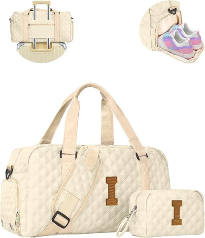 Teen Girl Gifts Trendy Stuff, Personalized Gifts, Initial Travel Duffel Bag or Teens, Monogram Overnight Bag, Trendy Stuff Gifts for Girls Friend Birthday Teacher Gift