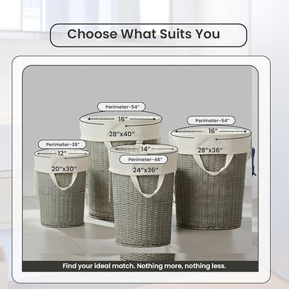 LFH Home Cotton Canvas Large Laundry Bag with Handle, Heavy Duty Drawstring Closure Washable Laundry Bags, School Travel, Home, Hotel, College Dorm, Organizer Sack, Toy Clothes 24x36 (Pack of 2)-White