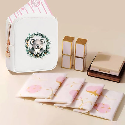 Koala Mini Makeup Bag, Koala Gift For Women Girls, Cute Portable Zipper Pouch Cosmetic Bag For Teen Girls Kids, Small Storage Bag For Sanitary Pad, Period napkin bag!