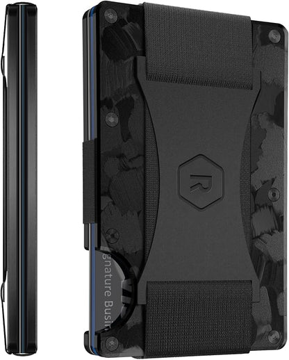 The Ridge Wallets for Men - Slim Minimalist, Front Pocket, RFID - Card Holder Wallets (Forged Carbon)