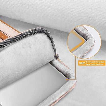 MOSISO 360 Protective Laptop Shoulder Bag,13-13.3 inch Computer Bag Compatible with MacBook, HP, Dell, Lenovo, Asus Notebook,Side Open Messenger Bag with 4 Zipper Pockets&Handle, Khaki