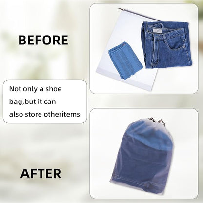 100 Pack Shoe Bags for Travel, 11.8" x 15.7" Waterproof Travel Shoe Bags for Packing,Large Travel Bag for Shoes, Storage Bags Travel Essentials Men for and Women