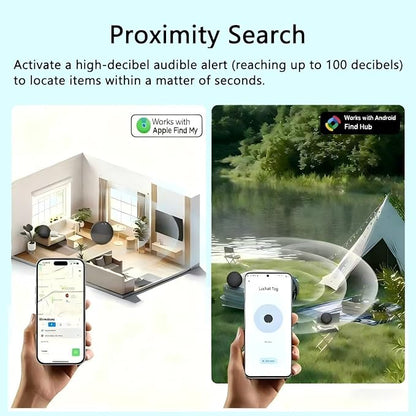 Dual System Smart Anti-Loss Device, 2-Pack, for iOS and Android, Smart Bluetooth Tracker and Item Locator for Keys, Backpacks, Luggage, Wallets, Features dustproof and Waterproof Design.