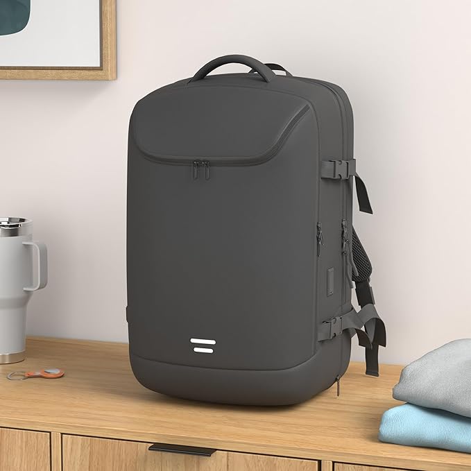 Travel Carry on Backpack 50L Expandable Flight Approved Backpacks 17.3 inch Laptop and USB Charging Port bags Water Resistant Business Back Pack for Women & Men