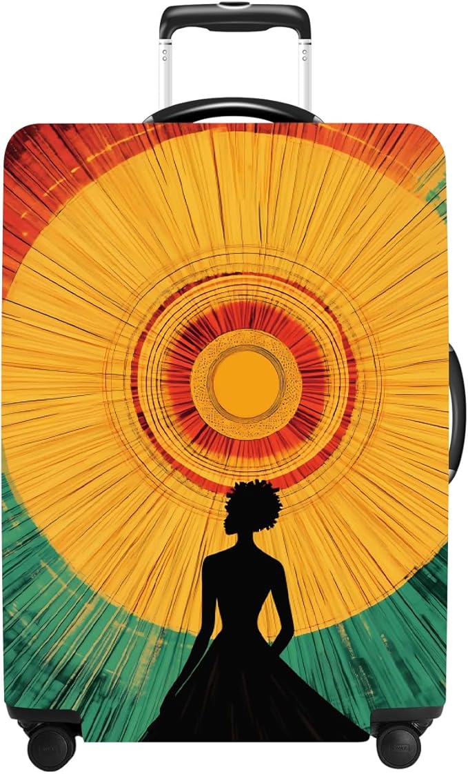 Luggage Cover Washable Suitcase Protector Anti-scratch Suitcase cover Fits 20-34 Inch Luggage (Girl-2, S(20-22inch suitcase))