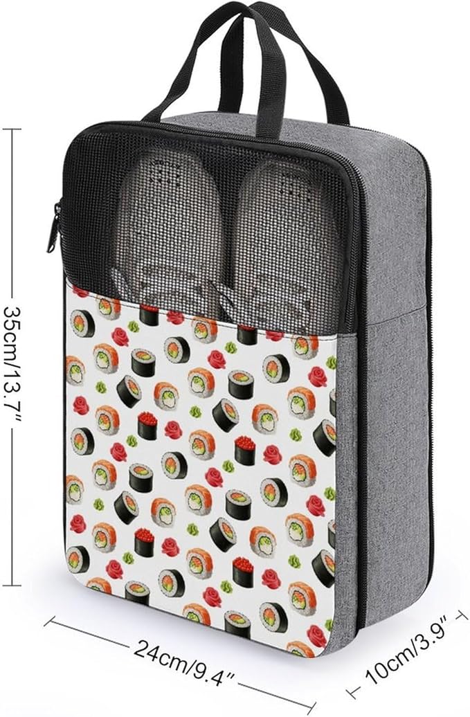 Dust-Proof Travel Shoe Bag Sushi Food Sneakers Packing Organizer Portable Shoe Packing Bag Travel Essentials