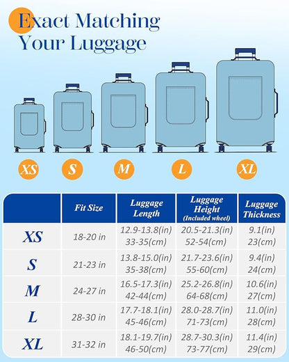 Slohif Luggage Cover for Suitcase Tsa Approved Protector - Luggage Sleeve Large Suit Case Cover Travel Stretch Baggage Case Protective Washable Fit 18-20 Inch Flag XS