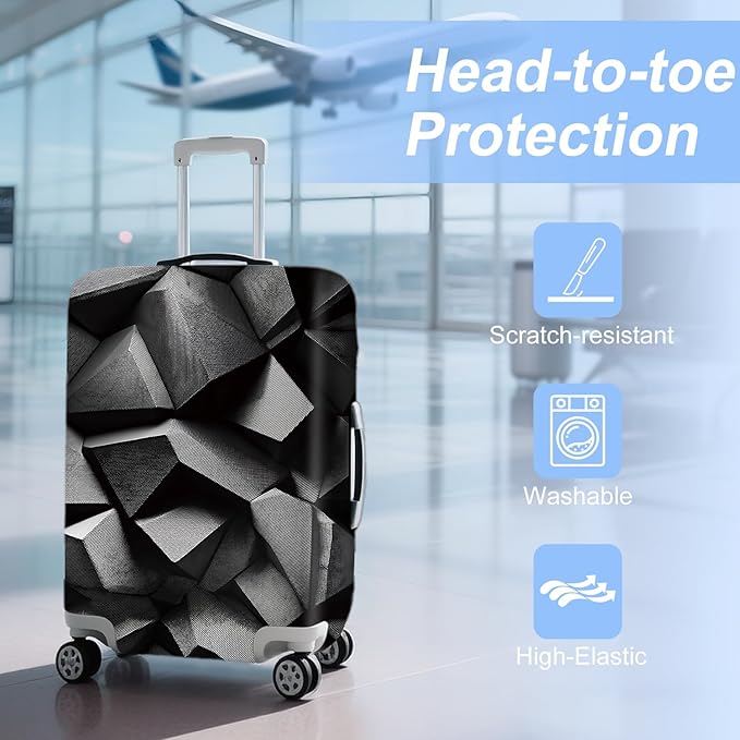 ANNA QUEEN Travel Luggage Cover Suitcase Protector Suitcase Cover Anti-Scratch,Stretchable Bag Cover Washable Durable Polyester