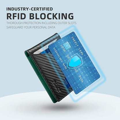 Zitahli Wallet for Men Slim 11 Credit Card Holder RFID Blocking Small Men's Wallet Bifold Minimalist Front Pocket With Mens Gifts Box