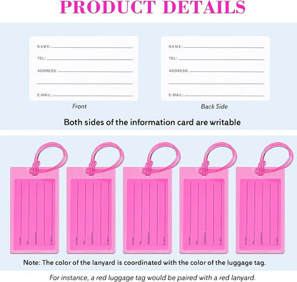 50 Pack Luggage Tags for Suitcases, Airplane Travel Essentials for Flying, International Travel Must Haves, and Luggage Accessories by Sodsay