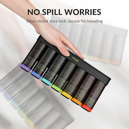 Weekly Pill Organizer 3X a Day, Detachable Pill Box 7 Day, Large 3 Times Daily Pill Case, Travel Pill Container Holder, Week Medication Dispenser Pillbox for Vitamin Supplement Medicine, Black