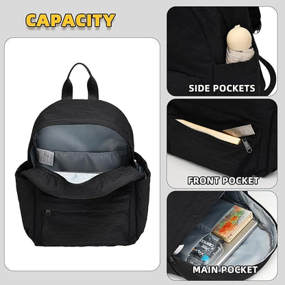 willikiva Kids Backpack for School Boys Girls Teens Toddler Backpack Waterproof Kindergarten Preschool Elementary Bookbag Children Travel Bag(Black,Small)