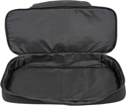 Joan & David 22" Drop Bottom Travel Weekender Overnight Gym Duffel Bag, Includes Front Zip Pocket, Interior Mesh Zip, Detachable Pouch with TSA Approved Bottles (Black)