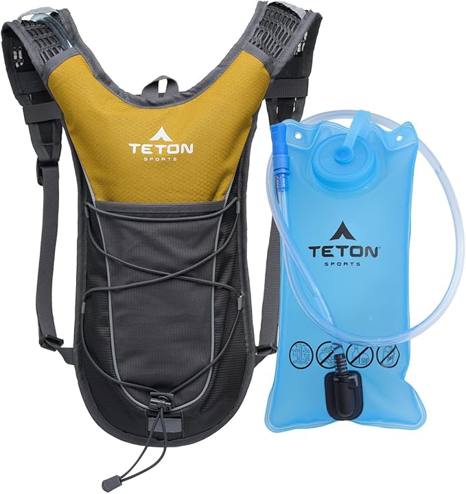 Teton Oasis/Trailrunner Hydration Backpack – Lightweight Water Pack with 2L/3L Bladder for Hiking, Running, Cycling, Biking – 2L/18L/22L Sizes – Sewn-in Rain Cover – Fits Men and Women