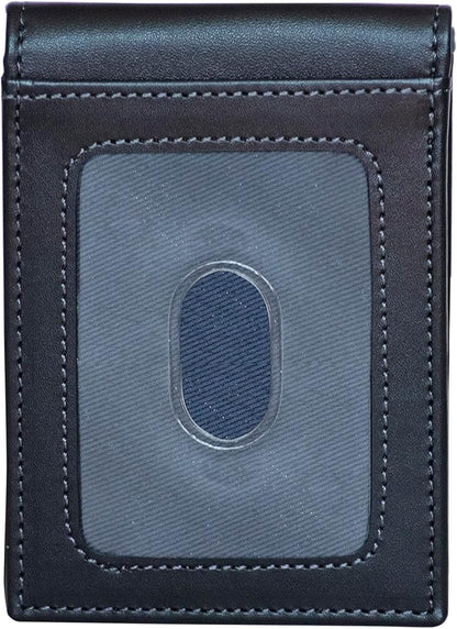 Nautica Men's Slim Wallet | Card Case | RFID Blocking | ID Window | Minimalist | Lightweight | Genuine Leather