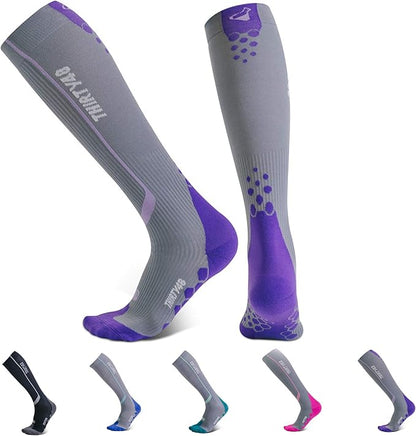 Thirty48 Elite Compression Socks Women & Men Graduated 20-30mmHg for Running, Athletic, Flight Sock - Performance & Recovery
