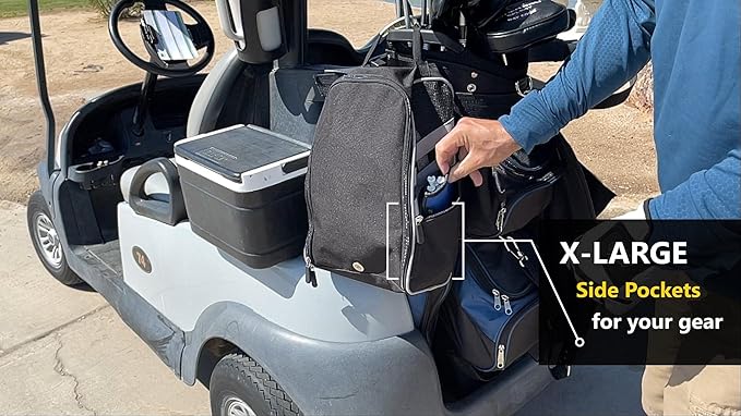 CaddyDaddy Golf Modern Golf Shoe Bag, Black/Grey