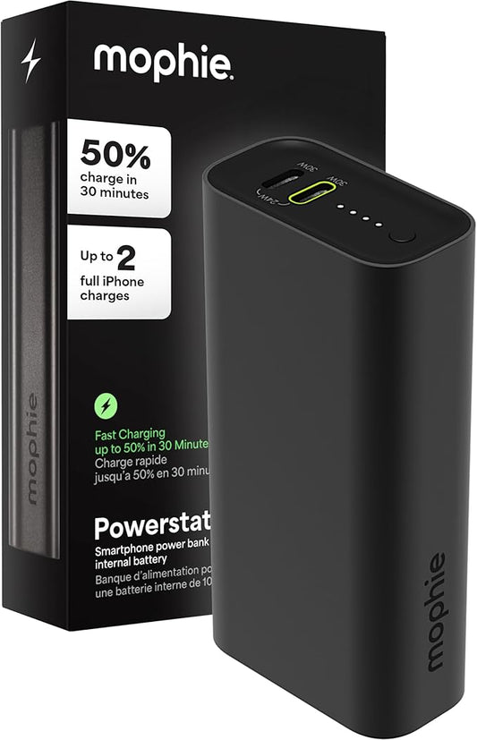 Mophie Powerstation Fast 10,000mAh Power Bank | Faster Charging | 30W, Multi-Device
