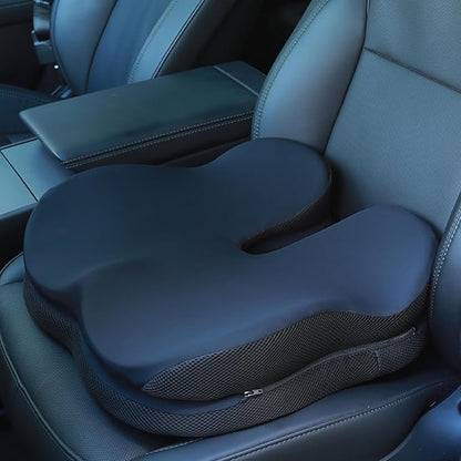 Seat Cushion - Memory Foam Dual-Layer Chair Cushions for Car Seat Cushion, Office Chair Cushion, Coccyx Cushion for Tailbone Pain Relief, Ergonomic Seat Cushion, Soft and Firm