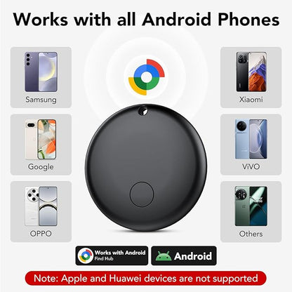 Android Air Tracker 4 Pack, Bluetooth Tracker Tags, Work with Google Find My Device App (Android Only), Smart Tags for Luggage, Wallet, Vehicles, Keys (Not for iOS)