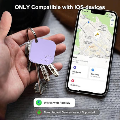 Bluetooth Tracker Tag 4 Pack, Work with Apple Find My (iOS Only, Not for Android), Item Finder for Keys, Backpack, Suitcase, Wallet, Luggage