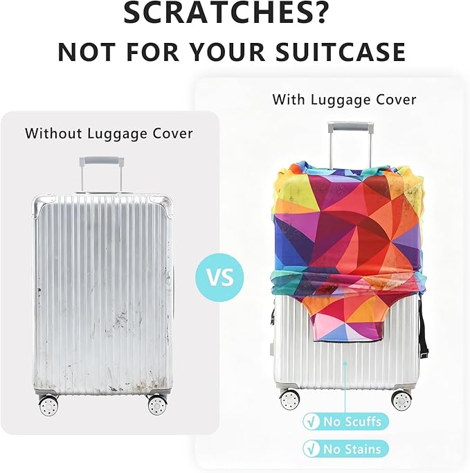 Travelkin Luggage Covers For Suitcase Tsa Approved,Suitcase Cover Protector Fit 18-32 Inch Luggage (Spring, XL)