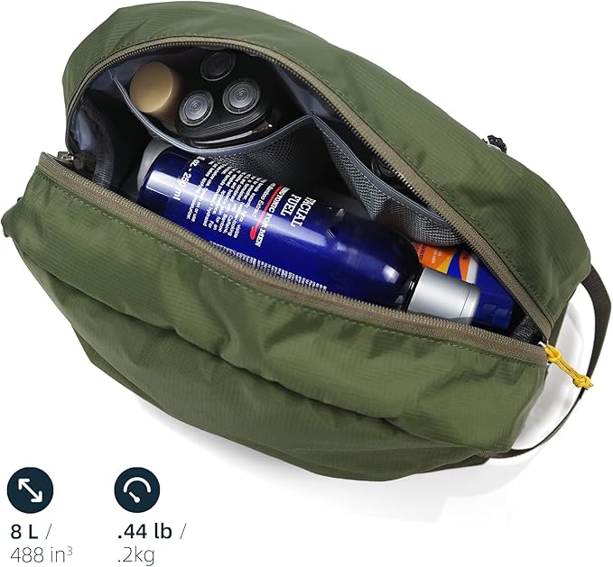 Travel Toiletry Bag 8L, Large Packing Cube with Waterproof TPU Wet/Dry Compartment (Christmas Edition)