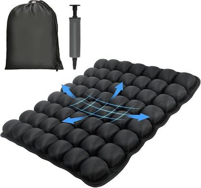 Professional Comfortable 3D Travel Seat Cushion, Air Inflatable Pressure Relief Seat Cushion Optimal Support for Long Sitting