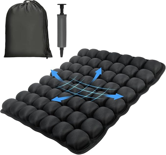 Professional Comfortable 3D Travel Seat Cushion, Air Inflatable Pressure Relief Seat Cushion Optimal Support for Long Sitting