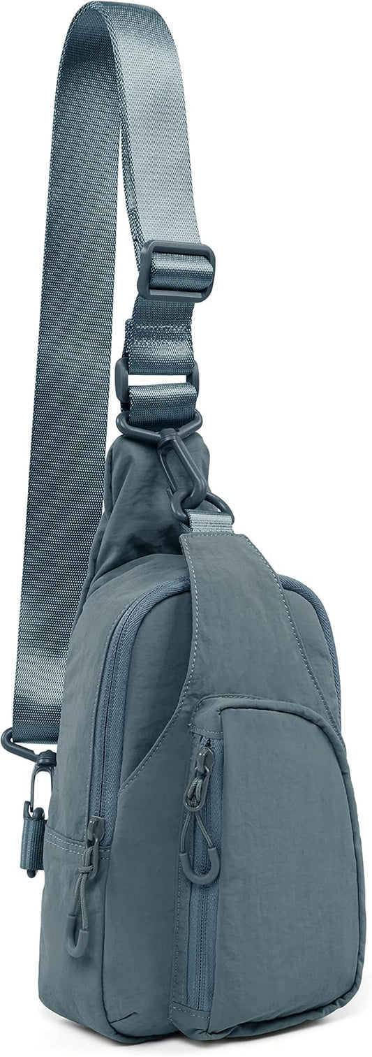 ODODOS Daily Sling Bag with Adjustable Straps Crossbody Chest Bag Lightweight Small Backpack for Casual Traveling Hiking