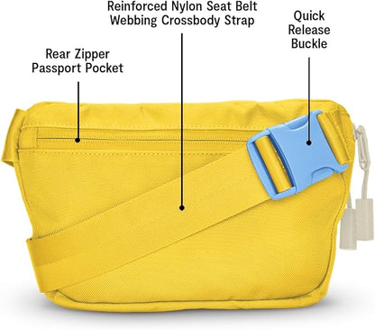 Baboon to the Moon Fanny Pack - Trendy, Compact, Water-Repellent Waist Bag in Multiple Colors and Sizes for Men and Women (Amber, Full Size (3L))