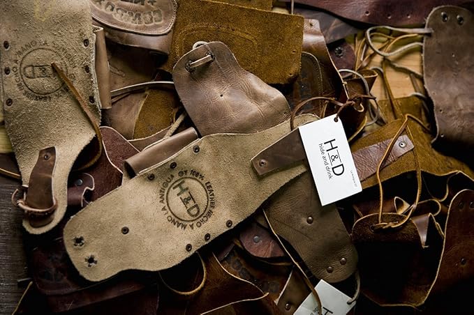 Hide & Drink, Leather Safety Razor Case, Shaving Accessories, Personal Care Essentials, Handmade Includes 101 Year Warranty (Slate Blue)