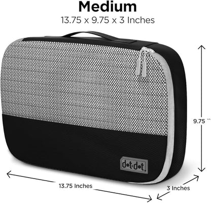 Dot&Dot Medium Packing Cubes - 4 Pcs Suitcase Organizer Set - Carry On Travel Cubes