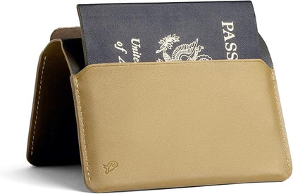 Bellroy Passport Cover (slimline travel wallet/pouch with card slots and space for cash plus travel documents) - Mustard