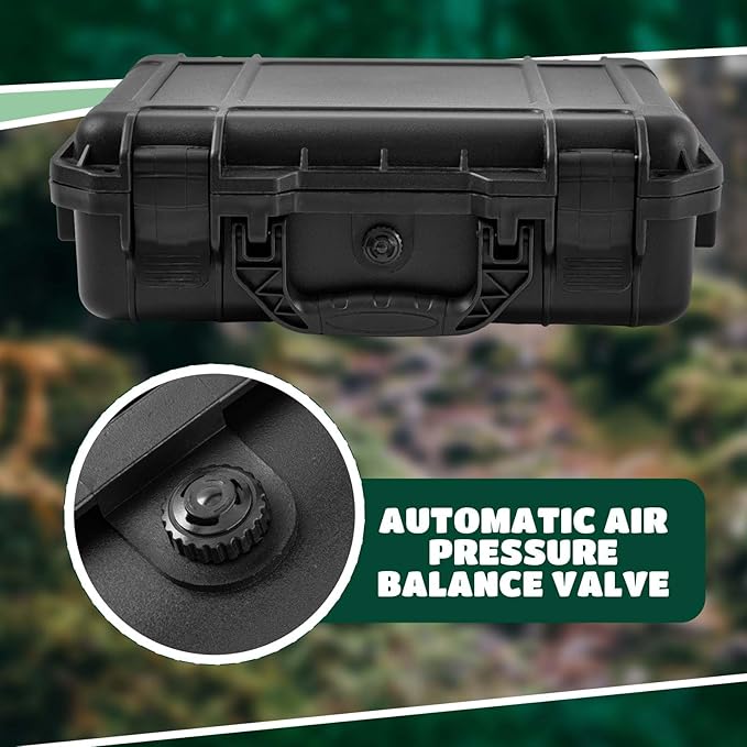 1 Pcs 20.5 x 15.8 x 8.5 Inch Waterproof Hard Case with DIY Customizable Foam Insert Portable Protective Case with Knife for Camera Drones Equipments Tools Test Instruments (Black)