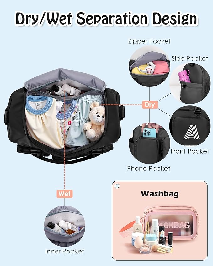 Initial Travel Duffle Bag Gym Bag for Girls, Kids Graduation Gift Ideas 2025 Bag, women Gift Ideas, Girls Gifts for Kids Child, 2025 graduation gifts