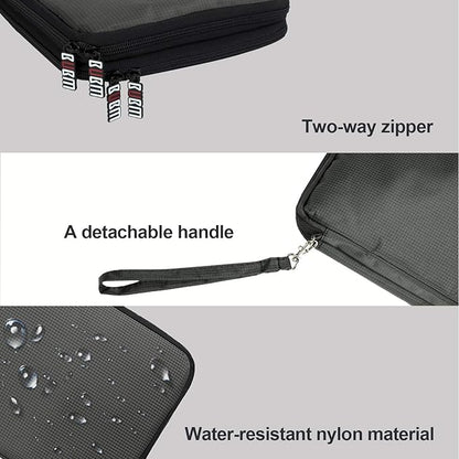 BUBM Double Layer Electronics Organizer, Travel Gadget Bag for Cables, Memory Cards, Flash Hard Drive and More, Fit for iPad or Tablet(up To 9.7")--Large, Gray